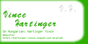 vince hartinger business card